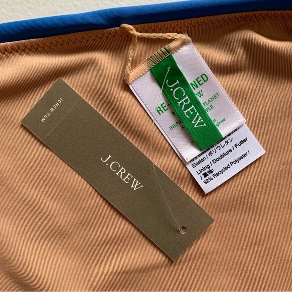 J Crew Scrunchie Strap Bikini Bottom Size XL Full Coverage Sail Blue NWT - Picture 8 of 14